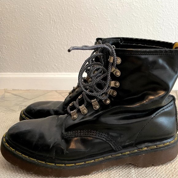 Martens Shoes Dr Martens Vintage Boots Black Metal Eyelets
